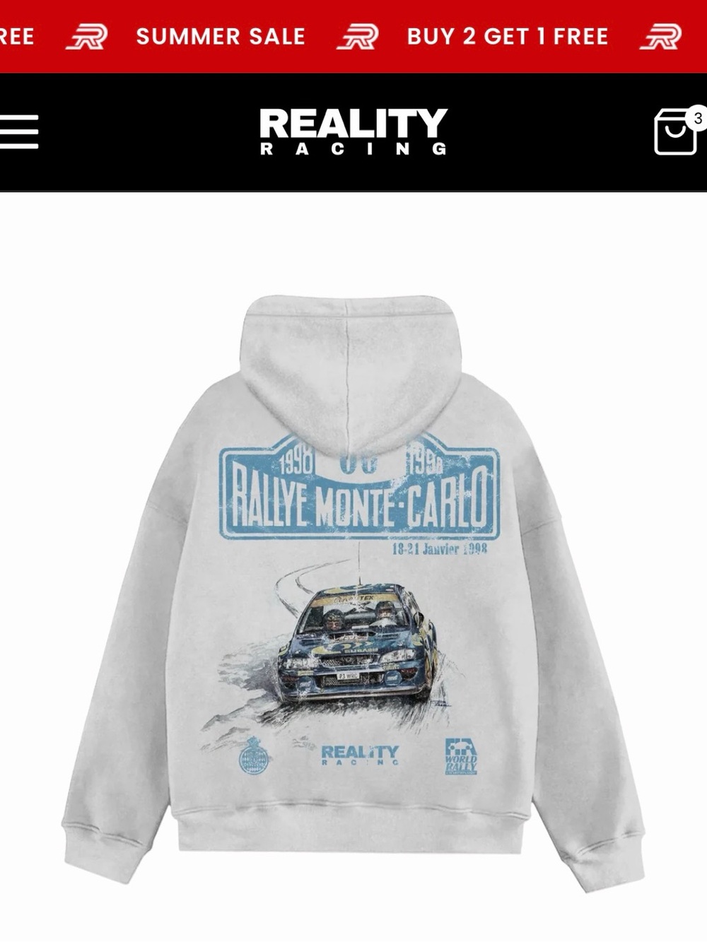 Reality Racing Monte Carlo Rally Hoodie